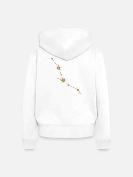 Sternbild Stier Sternzeichen Sternzeichen Golden - Frauen Premium Bio Zip Hoodie - Weiß