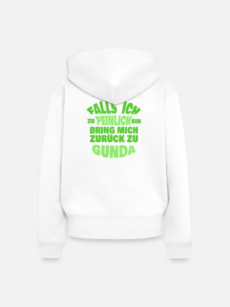 Heirat Gunda - Frauen Premium Bio Zip Hoodie - Weiß