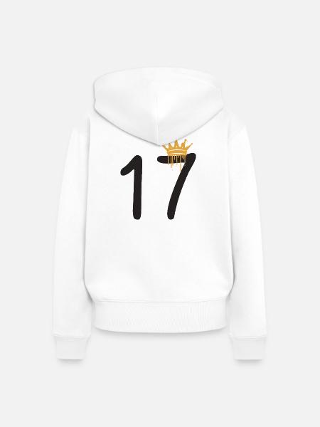 17 - Frauen Premium Bio Zip Hoodie - Weiß