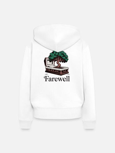 Gedenkbaum des Lebensdesigns - Frauen Premium Bio Zip Hoodie - Weiß