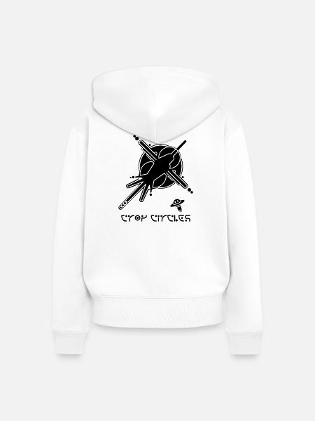 Kosmischer Graffiti-Kornkreis - Frauen Premium Bio Zip Hoodie - Weiß