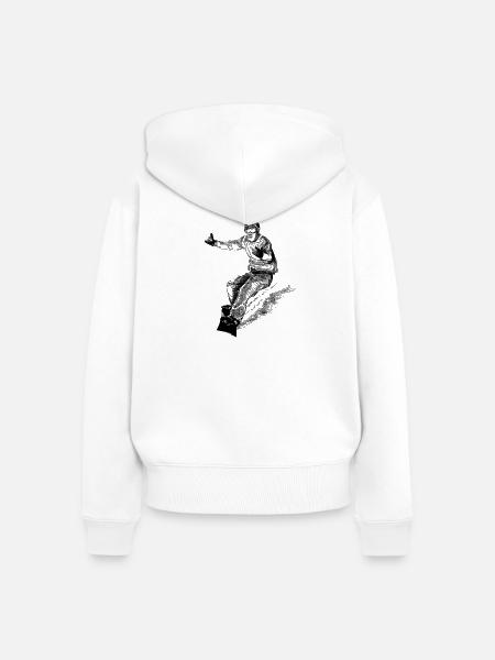 Snowboarding - Frauen Premium Bio Zip Hoodie - Weiß