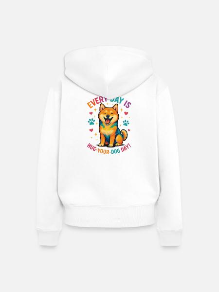 Shiba Inu - Frauen Premium Bio Zip Hoodie - Weiß