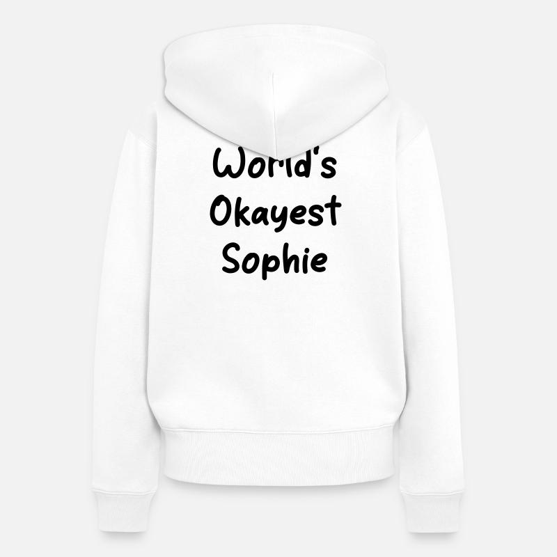 Sophie la plus correcte du monde - Sweat à capuche zippé Premium bio Femme - blanc