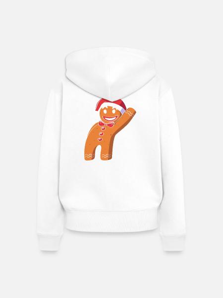 Lebkuchenmann Weihnachten Gingerbread Lebkuchen - Frauen Premium Bio Zip Hoodie - Weiß