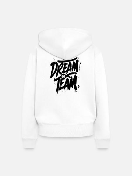 Dream Team - Frauen Premium Bio Zip Hoodie - Weiß