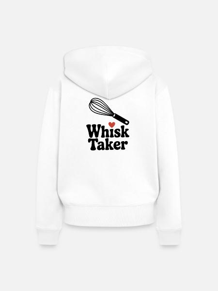Schneebesen Taker - Frauen Premium Bio Zip Hoodie - Weiß