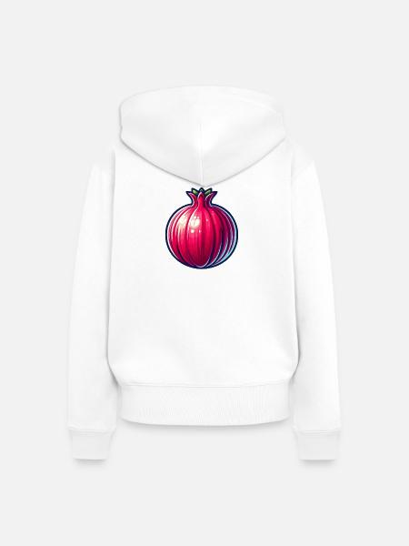 Granatapfelfrucht-Pop-Kunst - Frauen Premium Bio Zip Hoodie - Weiß