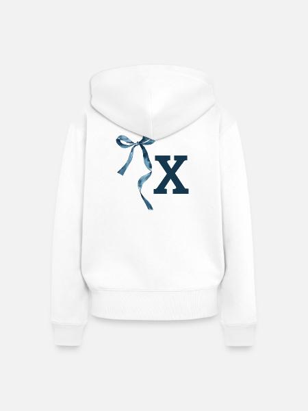 Monogramm x Geschenkidee - Frauen Premium Bio Zip Hoodie - Weiß