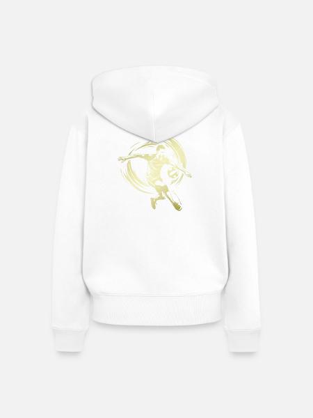 Volleyball Silhouette - Frauen Premium Bio Zip Hoodie - Weiß