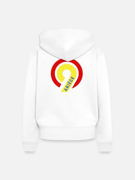 Ariège 09 - Frauen Premium Bio Zip Hoodie - Weiß