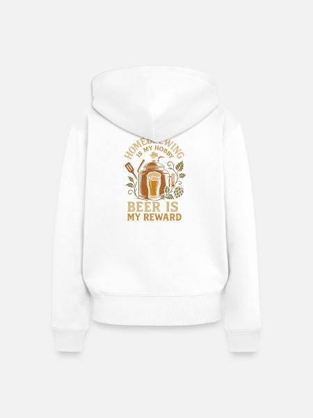 Kein Eiskaffee, sondern Cold Brew - Frauen Premium Bio Zip Hoodie - Weiß