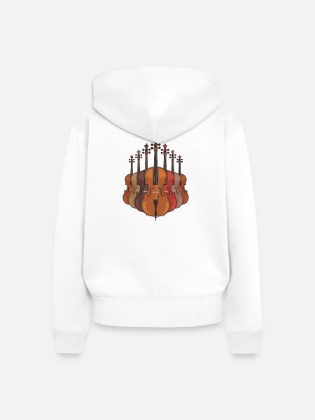  Faszinierende Cellosammlung: Musikinstrumente in - Frauen Premium Bio Zip Hoodie - Weiß