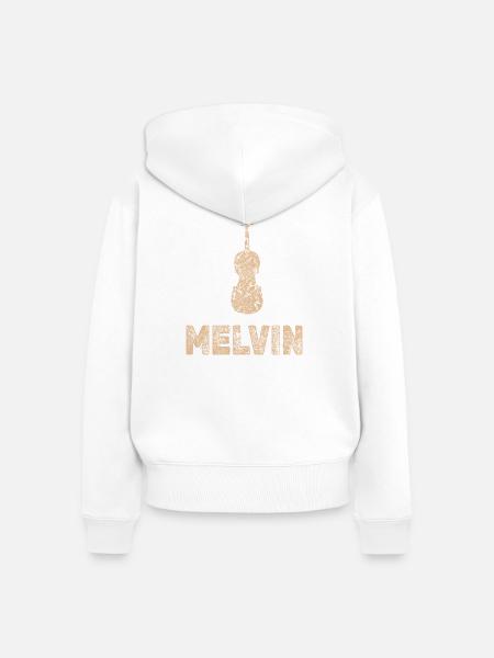 Bratsche Melvin - Frauen Premium Bio Zip Hoodie - Weiß