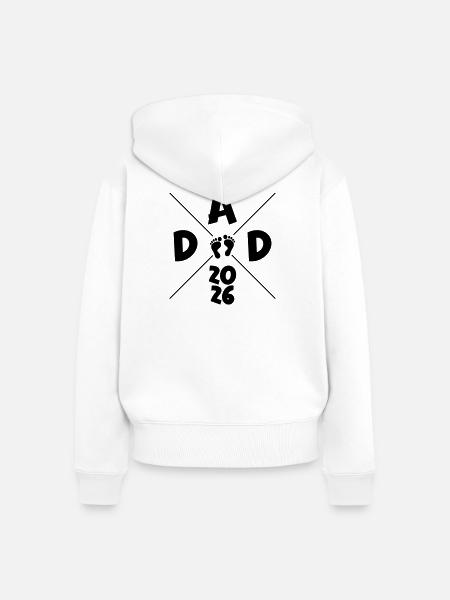 Dad 2026 - Frauen Premium Bio Zip Hoodie - Weiß