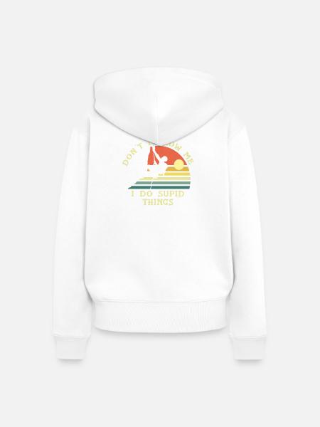 Ungewöhnliches Solarklettern - Frauen Premium Bio Zip Hoodie - Weiß