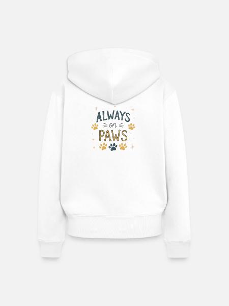 Immer auf den Beinen - Frauen Premium Bio Zip Hoodie - Weiß