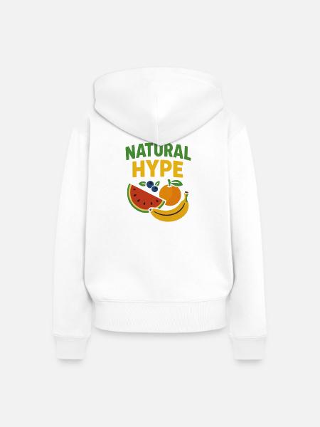 Natural – Fruchtiges Design - Frauen Premium Bio Zip Hoodie - Weiß