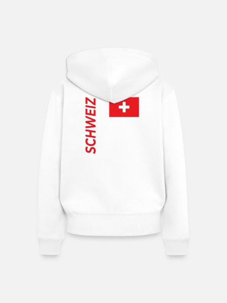 Jungfraujoch - Frauen Premium Bio Zip Hoodie - Weiß