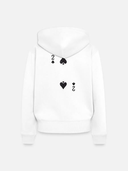 Zwei Pik - Frauen Premium Bio Zip Hoodie - Weiß