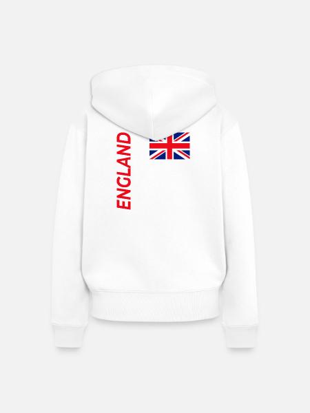 Bristol - Frauen Premium Bio Zip Hoodie - Weiß