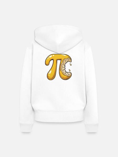 Zitrone Pi Mathe - Frauen Premium Bio Zip Hoodie - Weiß