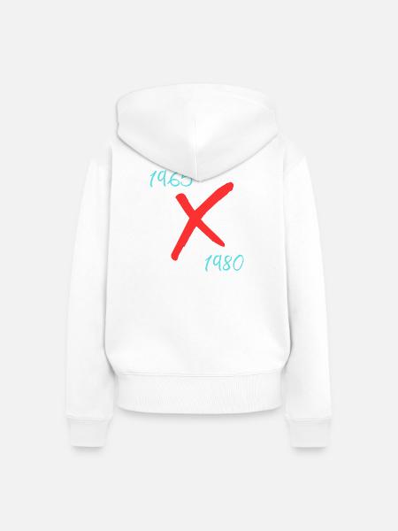 GenX - Frauen Premium Bio Zip Hoodie - Weiß