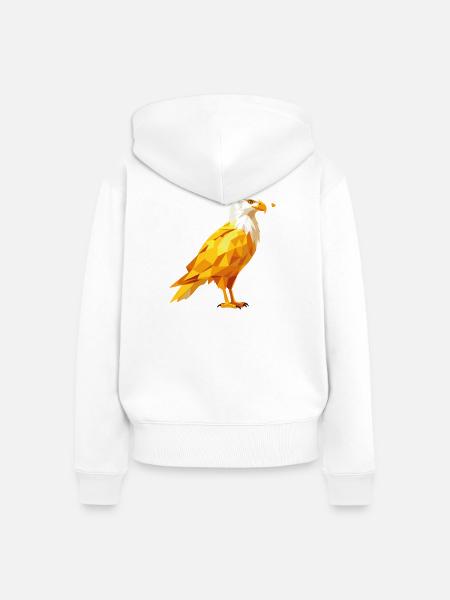 Adler - Frauen Premium Bio Zip Hoodie - Weiß