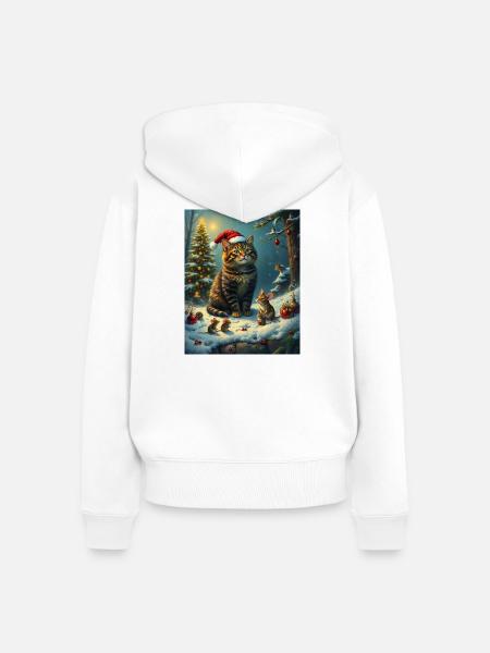 Didimaus - Frauen Premium Bio Zip Hoodie - Weiß