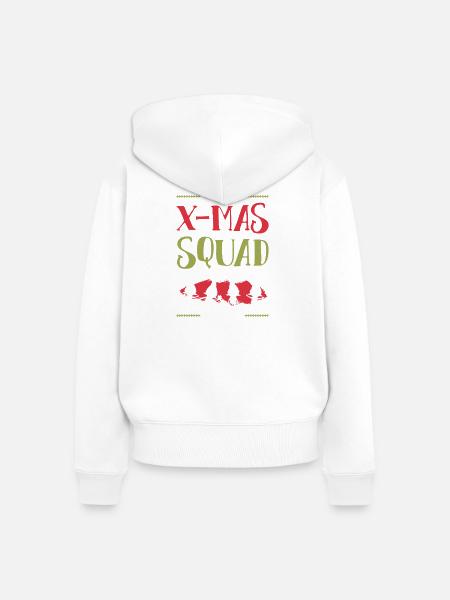X-Mas Squad - Frauen Premium Bio Zip Hoodie - Weiß