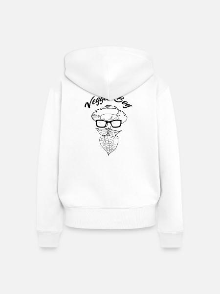 veggie - Frauen Premium Bio Zip Hoodie - Weiß