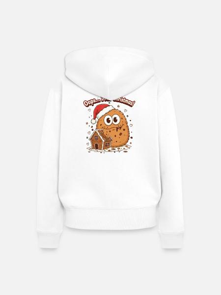 Keksi feiert Weihnachten - Frauen Premium Bio Zip Hoodie - Weiß