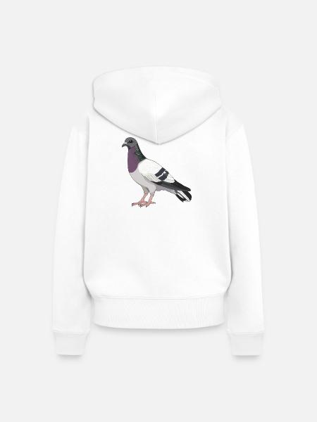Tauben Taube - Frauen Premium Bio Zip Hoodie - Weiß