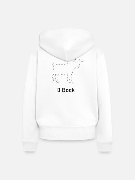 Null Bock - Frauen Premium Bio Zip Hoodie - Weiß