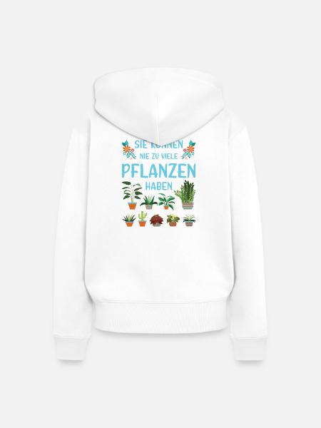 Gärtner Spruch Gärtnerei Hobbygärtner Kleingärtner - Frauen Premium Bio Zip Hoodie - Weiß