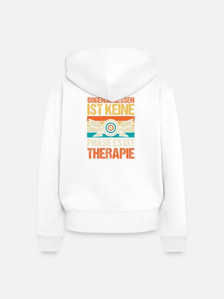 Bogenschütze Bogensport Bogenschießen - Frauen Premium Bio Zip Hoodie - Weiß