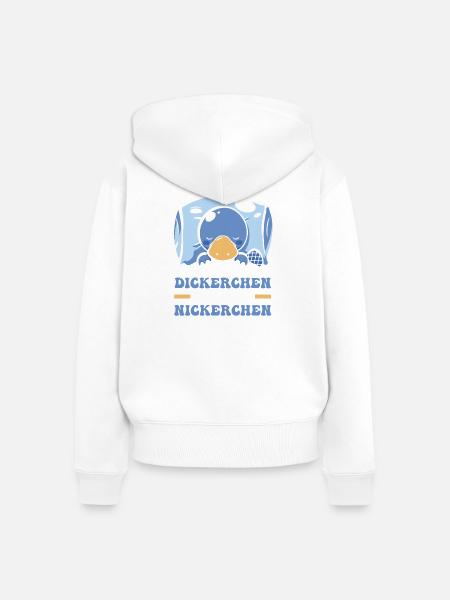 Shlafshirt Das Dickerchen Macht Nickerchen - Frauen Premium Bio Zip Hoodie - Weiß