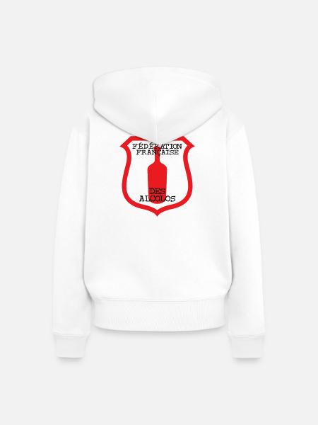 Französische Föderation von Alcolos - Frauen Premium Bio Zip Hoodie - Weiß