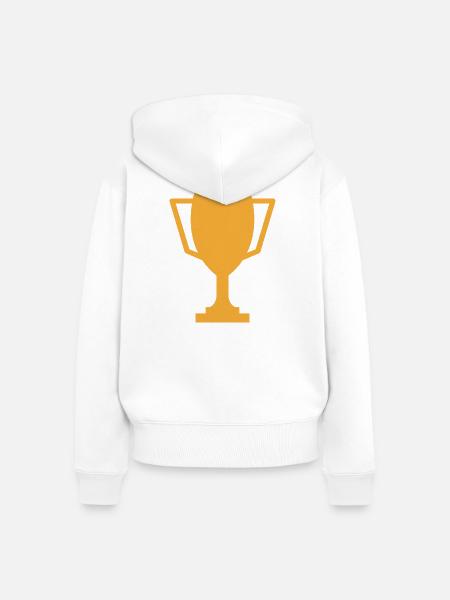 Trophäe - Frauen Premium Bio Zip Hoodie - Weiß