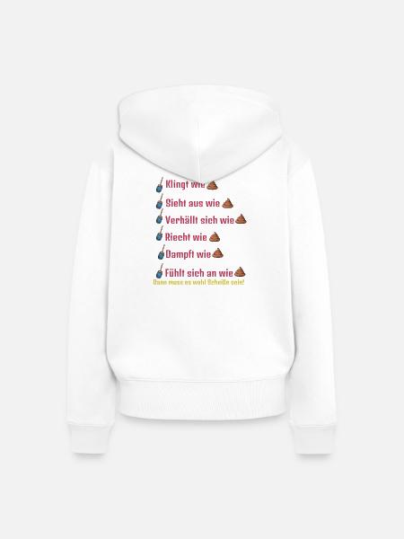 Klingt wie, Sieht aus wie ... - Frauen Premium Bio Zip Hoodie - Weiß