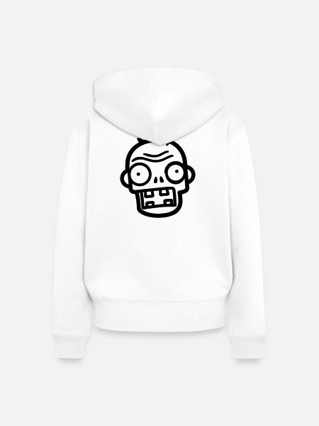 Zombie - Frauen Premium Bio Zip Hoodie - Weiß