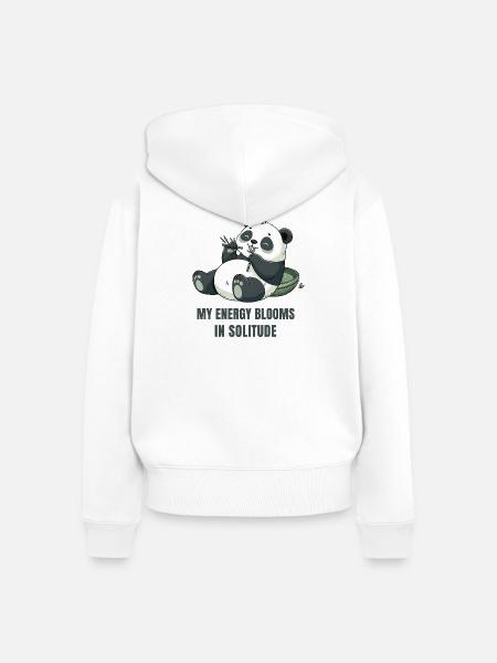 Zitate über Introvertierte - Frauen Premium Bio Zip Hoodie - Weiß