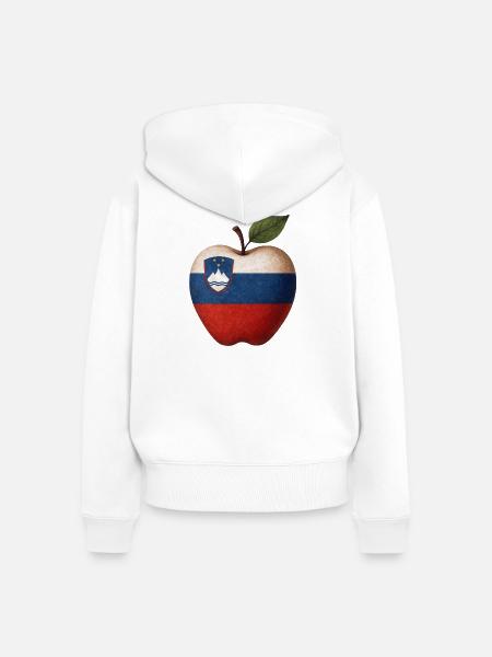 Slowenien - Frauen Premium Bio Zip Hoodie - Weiß