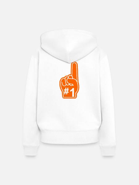 Supporter Sport USA - Frauen Premium Bio Zip Hoodie - Weiß