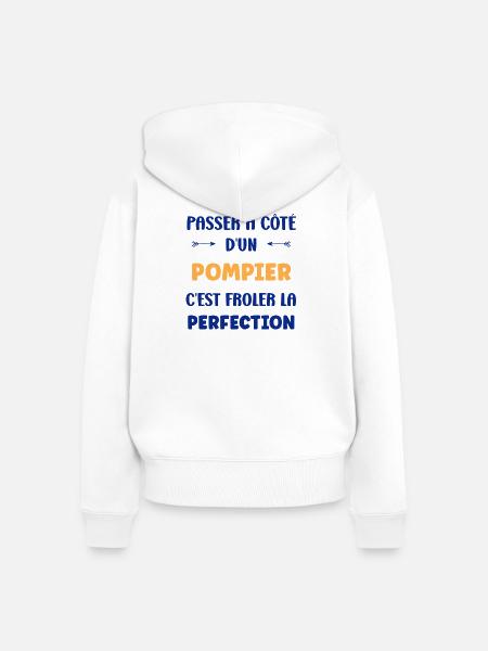 Feuerwehrmann - Frauen Premium Bio Zip Hoodie - Weiß