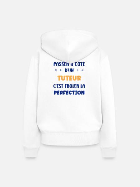 Tutor - Frauen Premium Bio Zip Hoodie - Weiß