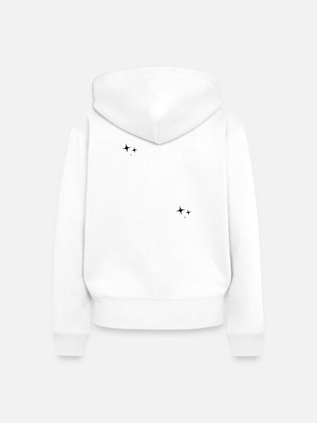 Sterne Muster Zeichen Funkeln - Frauen Premium Bio Zip Hoodie - Weiß