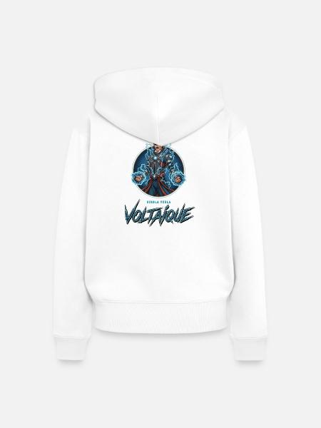 Elektrisch Voltaik - Frauen Premium Bio Zip Hoodie - Weiß