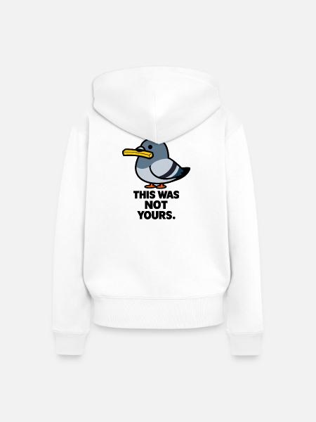 Kleinkriminalitätstaube - Frauen Premium Bio Zip Hoodie - Weiß