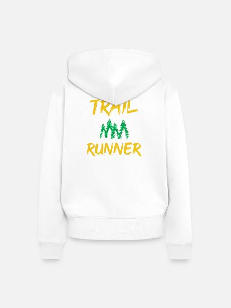 Trailrunner - Frauen Premium Bio Zip Hoodie - Weiß